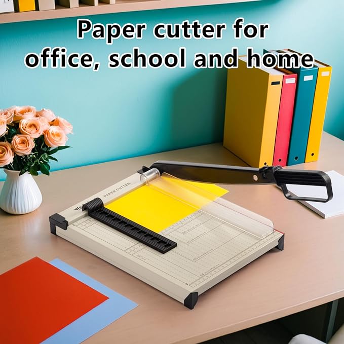 WORKLION Guillotine Paper Cutter A4 – Heavy Duty Paper Trimmer with Safety Guard,15 Sheets Capacity, Precision Guillotine Cutter for Cutting Paper, Card,Photos,Vinyl and More with Ease.-DeskLoop Office