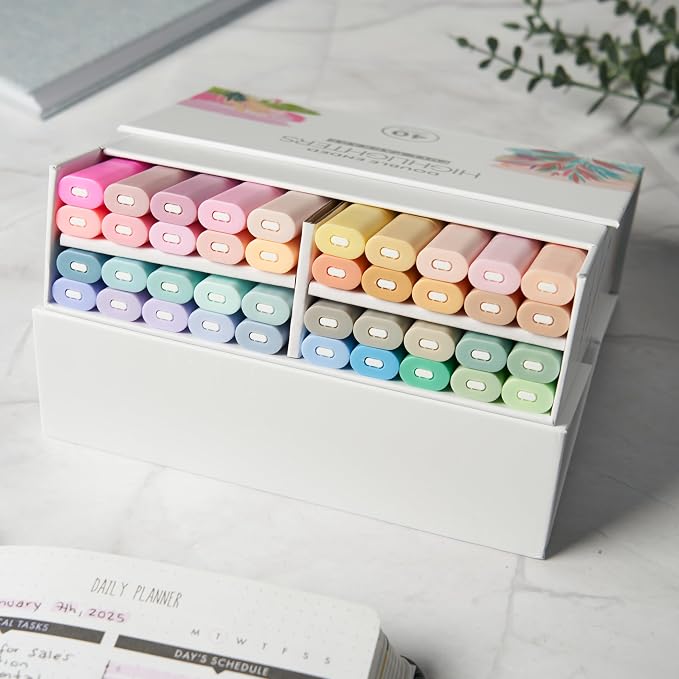 BLIEVE Bible Highlighters No Bleed, Pastel Colors, Dual Tip, 40 Pack | - Image 5