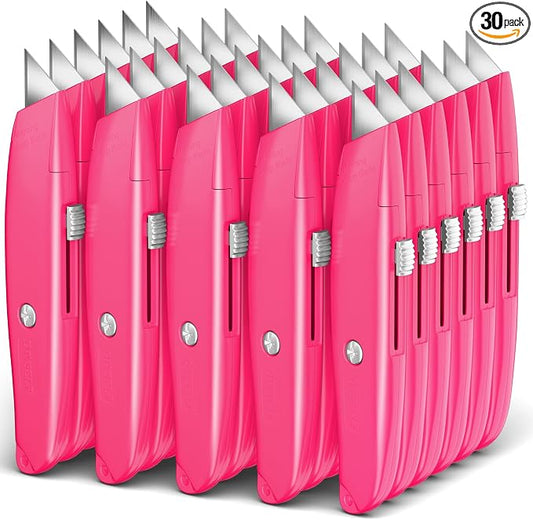 DIYSELF 30 Pack Box Cutter Heavy Duty Aluminium Shell Utility Knife | SK5 Steel by DIYSELF