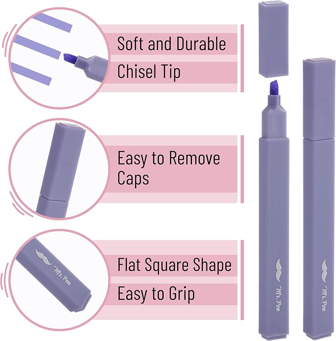 Mr. Pen- Aesthetic Highlighters No Bleed, 8 Pack, Cute Highlighters Assorted - Image 3