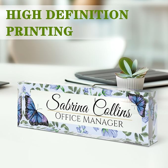Name Plate for Desk, Desk Name Plate Personalized, Office Decor for Women Men - Image 3