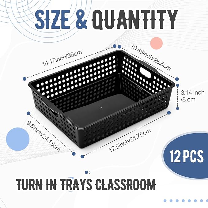 Geetery 12 Pack Classroom Storage Baskets - Image 2