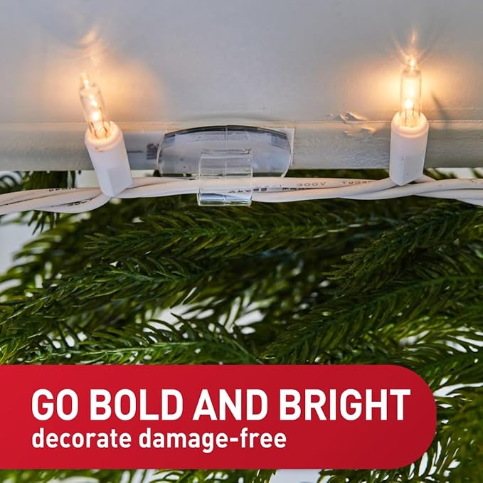 Command Outdoor Light Clips, 20 Clear Clips and 24 Command Strips, Damage-Free - Image 3