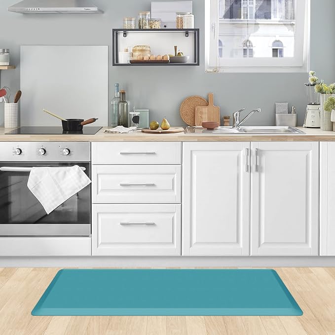 KitchenClouds Kitchen Mat Cushioned Anti Fatigue Kitchen Rug 17.3"x39" Water - Image 7