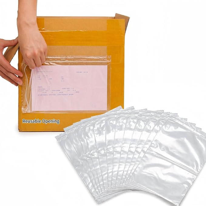 Packing List Envelopes 50 Pack 6.7" x 9.9", Side-Opening Packing Slip Pouches by Unknown