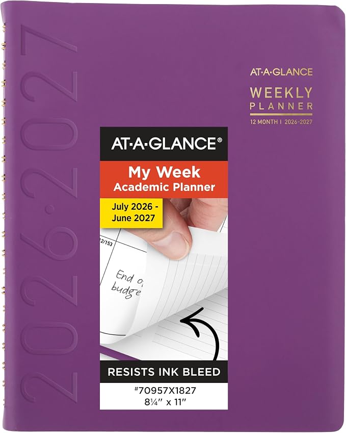 AT-A-GLANCE Planner 2026-2027 Weekly & Monthly Academic 12-Month July-June by AT-A-GLANCE