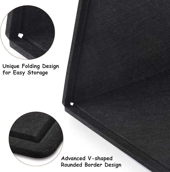 Large Bulletin Board, Foldable 60x36 Inches Cork Board Alternative, Large Felt - Image 5