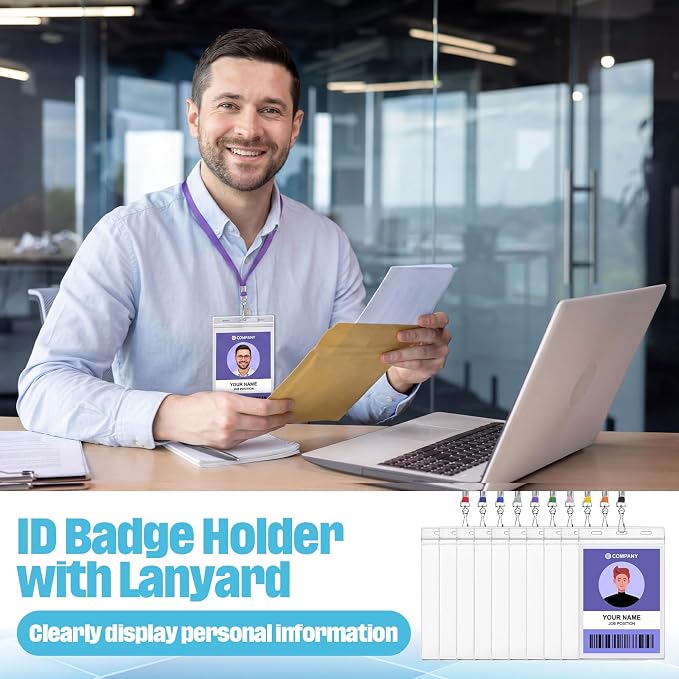 Patelai 25 Pack 4 x 6 Inch Extra Large Badge Credential Holders - Image 5
