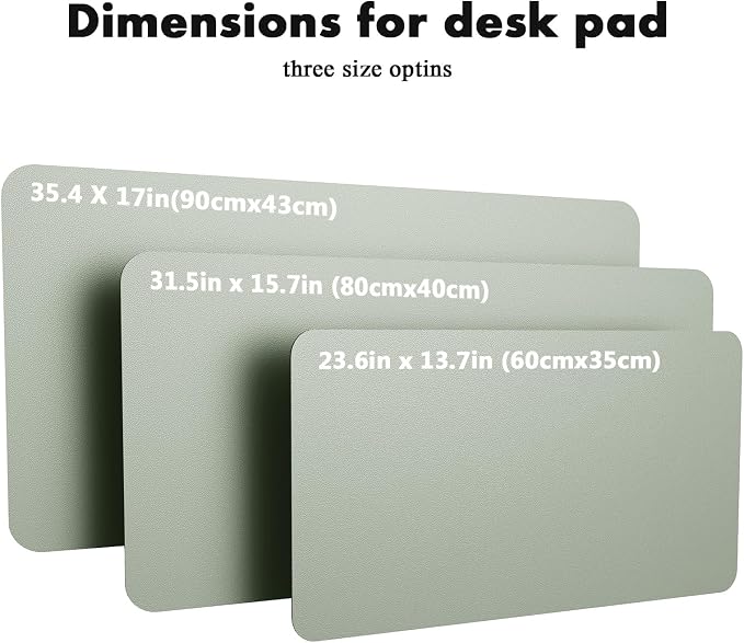 YSAGi Double-Sided Desk Pad, 23.6"x13.7"Leather Desk Mat, Eco Cork Desk Pad - Image 7