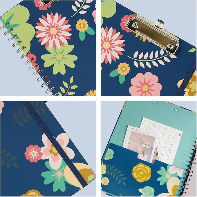 Clipboard Folio Spiral Folder Board, 5 Extra Folders - Image 4