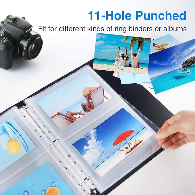 Sooez 30 Pack Heavy Duty Photos or Postcards Page Protectors, Plastic Clear - Image 3