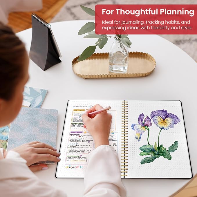 Taja Spiral Dotted Notebook, 8.5"x11" Notebooks - Image 6