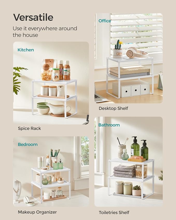 SONGMICS Spice Racks, Countertop Organizers, Shelf Risers, Expandable - Image 6