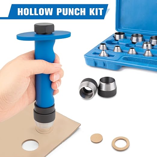 ReeMoo 14PCS Sharp Hollow Punch Set, Gasket Hollow Punch Kit, Rubber Hollow - Image 6