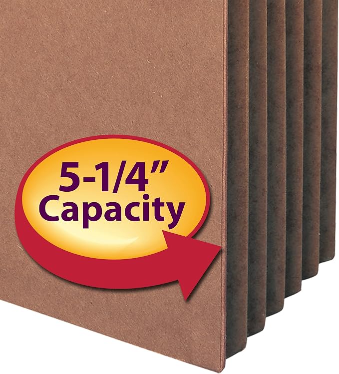 Smead File Pocket, Straight-Cut Tab, 5-1/4" Expansion, Legal Size, 10 per Box - Image 3