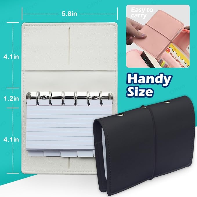 3x5 Lined Index Cards with Ring Binder Holder and Dividers, 100 Note Cards - Image 6