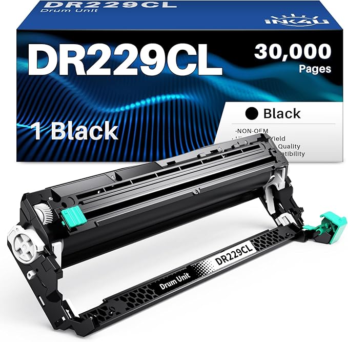 INK4U DR229CL Black Drum Unit Compatible Replacement for Brother DR-229CL DR229 Black Drum Unit for Brother HL-L3220CDW HL-L3280CDW MFC-L3720CDW MFC-L3780CDW HL-L3300CDW HL-L3295CD, 1 Black, No Toner-DeskLoop Office