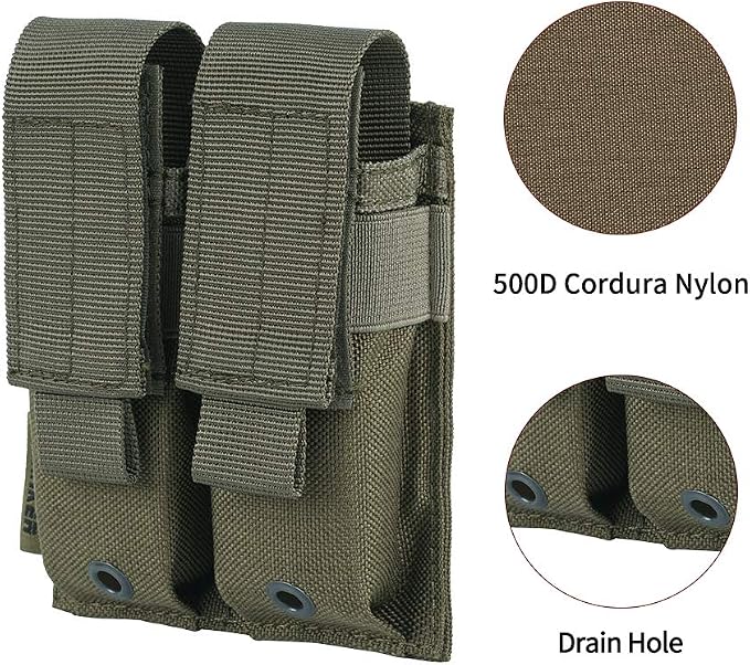 EXCELLENT ELITE SPANKER Molle Single/Double Pistol Mag Pouch Tactical Magazine - Image 3