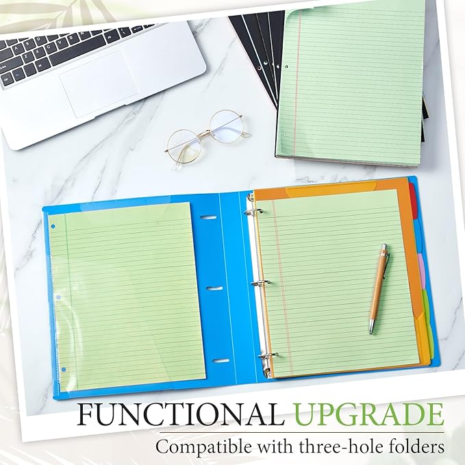 3 Packs 8.5" x 11" Top Spiral Notebook with 3 Hole Punched Legal Pads College Ruled Notepad 50 Sheets Hard Cardboard Paper Wirebound Notepad for Office School Business (Green)-DeskLoop Office