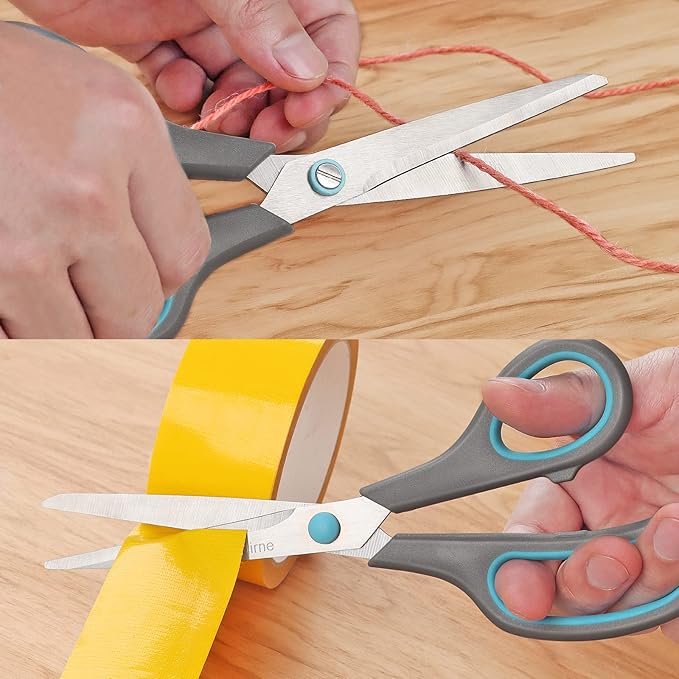 Asdirne 8.5" Scissors, Stainless Steel Blades, Soft Grip Handle, Suitable - Image 6