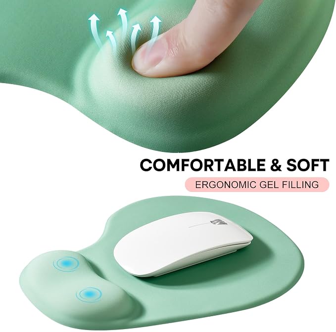 JIKIOU Mouse Pad, 2 Pack Ergonomic Mouse Pads - Image 4