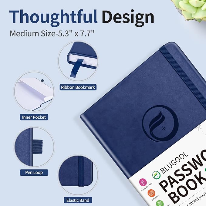 Password Book with Alphabetical Tabs, Password Keeper Book - Image 4