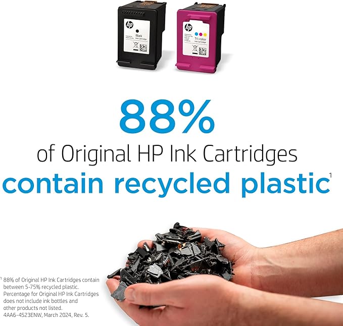 HP 65XL Tri-color High-yield Ink Cartridge for HP Printers | Works with Printer Series: AMP 100, DeskJet 2600, 3700; ENVY 5000 | Eligible for Instant Ink | N9K03AN-DeskLoop Office