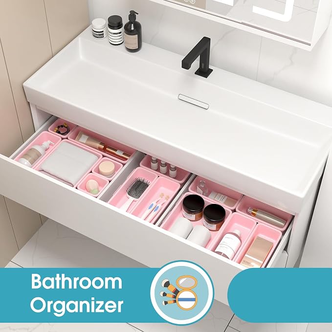 25 PCS Drawer Organizer Set, 4 Size Makeup Drawer Divider Organizer - Image 7