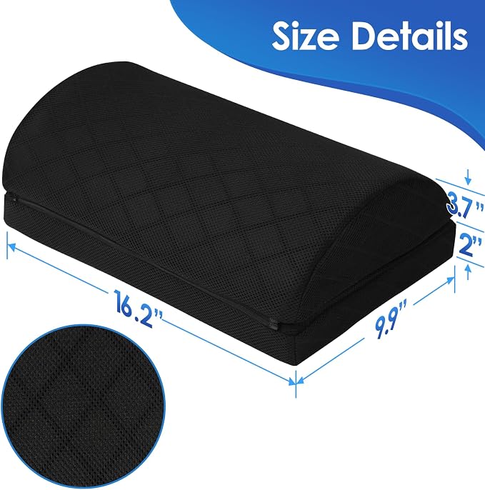 CushZone Foot Rest for Under Desk at Work Adjustable Foam for Office and Home - Image 2