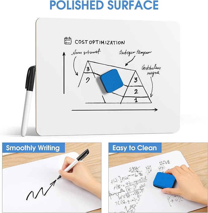 MaxGear Double Sided Dry Erase Board, 12 Pack | Reusable Double Sided Surface - Image 3