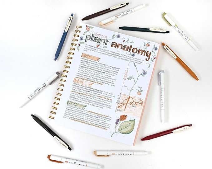 Zebra Pen Sarasa Clip Vintage and Mildliner Neutral Set, No Bleed, Fine Point - Image 5