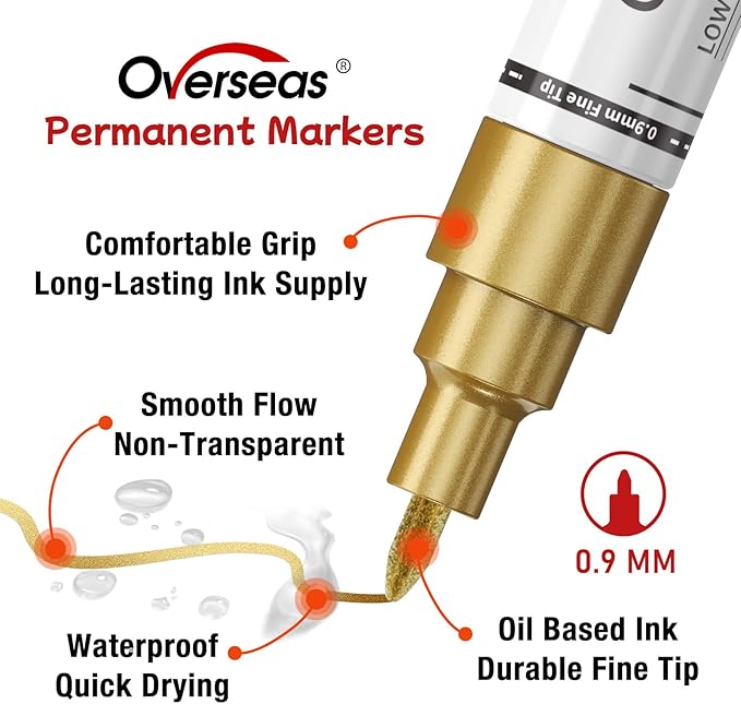 Overseas Oil-Based Fine Tip Paint Marker Pen - Image 2