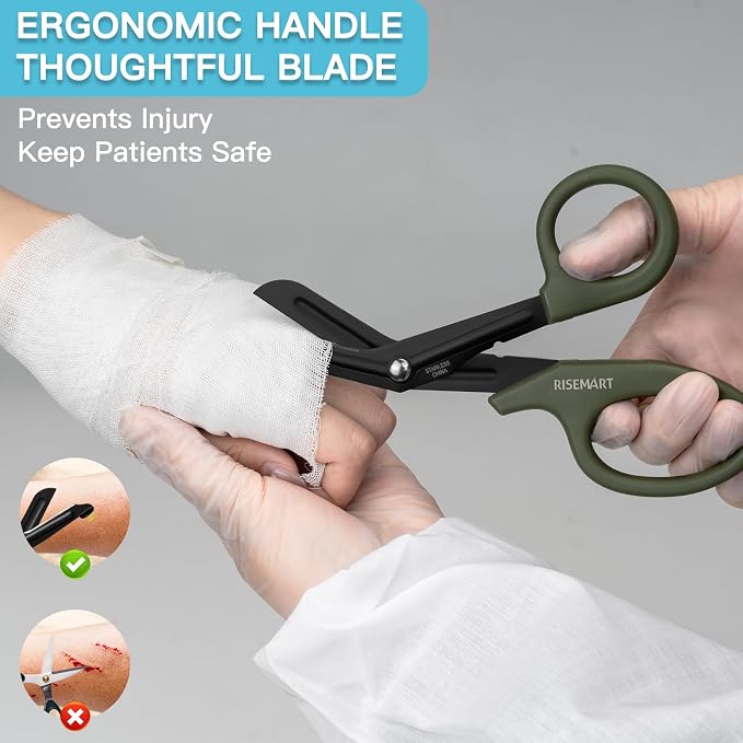 Trauma Shears - RISEMART Medical Scissors Bandage Scissors - Image 4