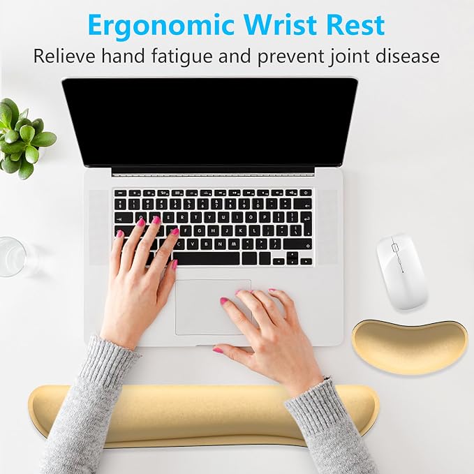 Dapesuom Enlarge Keyboard Wrist Rest, Memory Foam Wrist Cushion - Image 6
