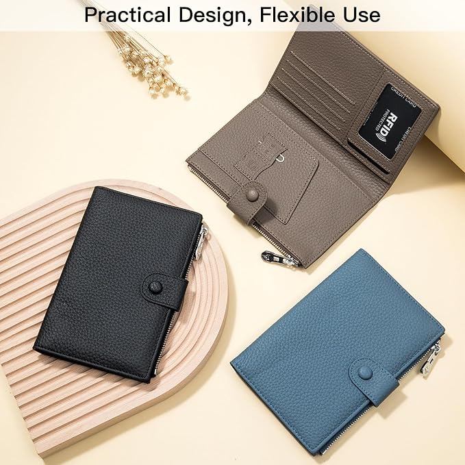 Genuine Leather RFID Blocking Passport Holder Wallet - Image 6