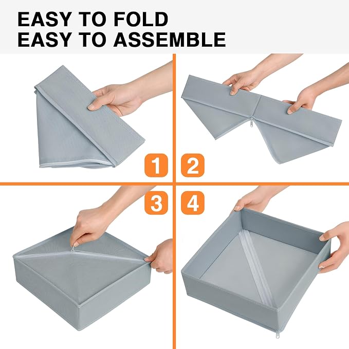 DIMJ Drawer Organizer Clothes, 15 Pack Underwear Organizer, Foldable Closet Bins - Image 5