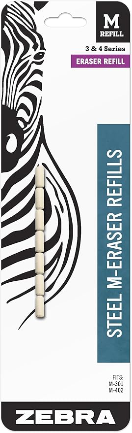 Zebra Pen Mechanical Pencil Eraser M-Refill by ZebraPen