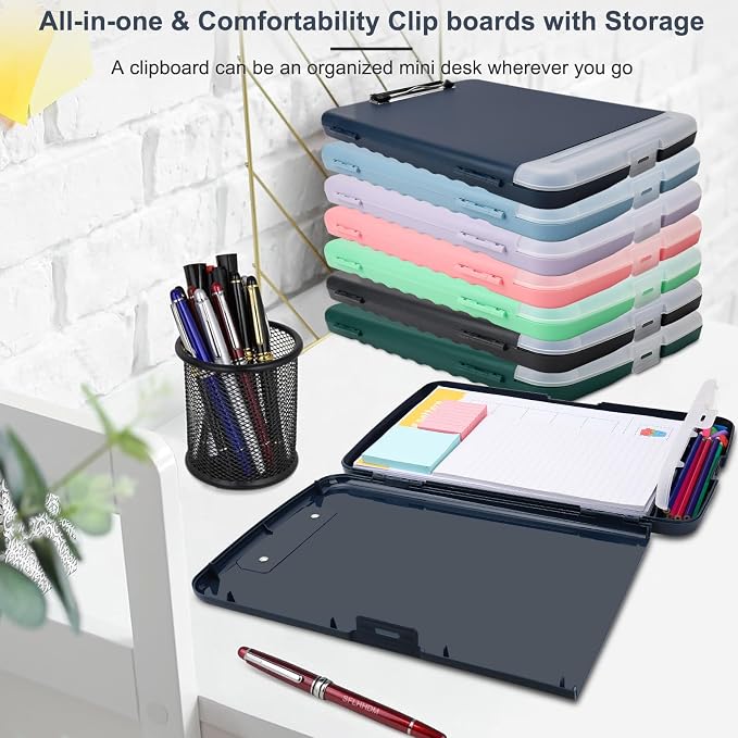 SFLHHDM Storage Clipboard with Pen Holder, High Capacity Clipboards - Image 7