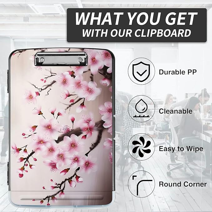 File Clipboard Storage with Pen Holder High Capacity Plastic Nursing Clipboards - Image 4