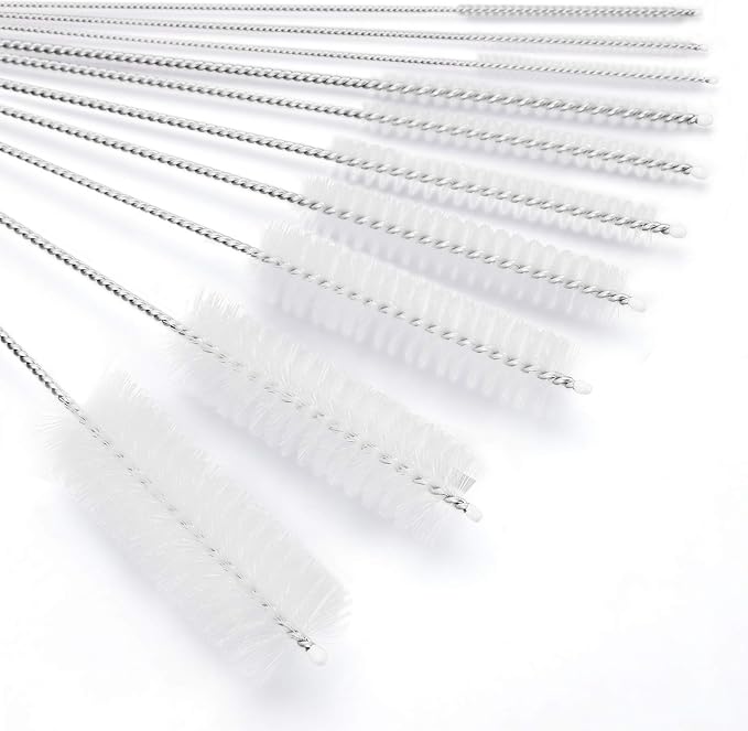 CiaraQ Bottle Cleaning Brushes, 8 Inch Nylon Tube Brush Set | White Cleaner - Image 6