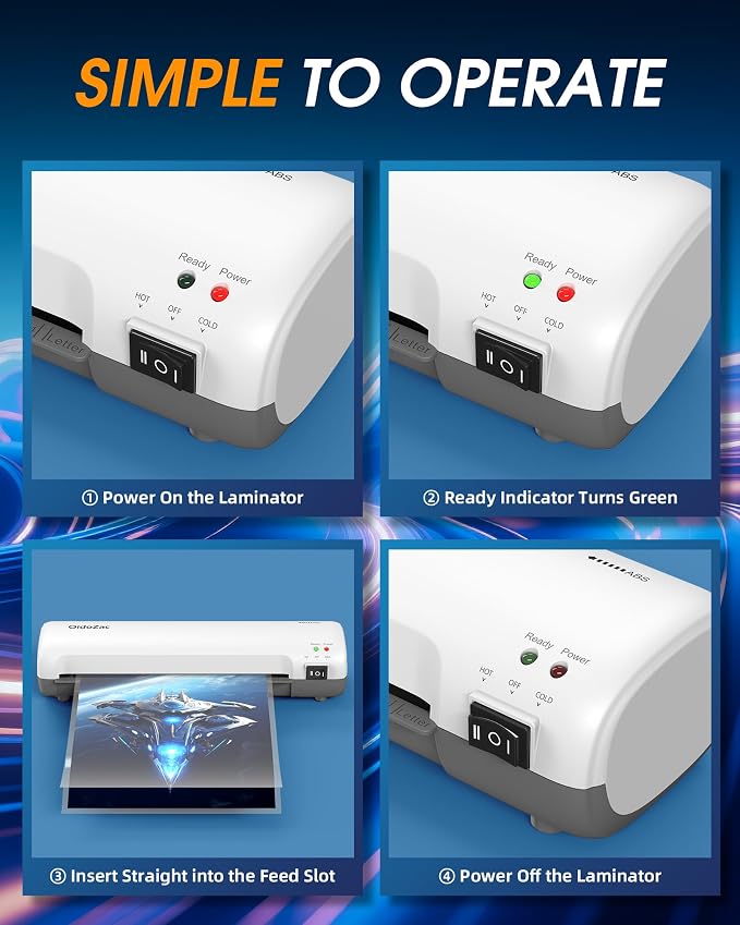 9 Inch Laminator Machine with Hot & Cold Modes, Portable Thermal Laminator A4 - Image 7