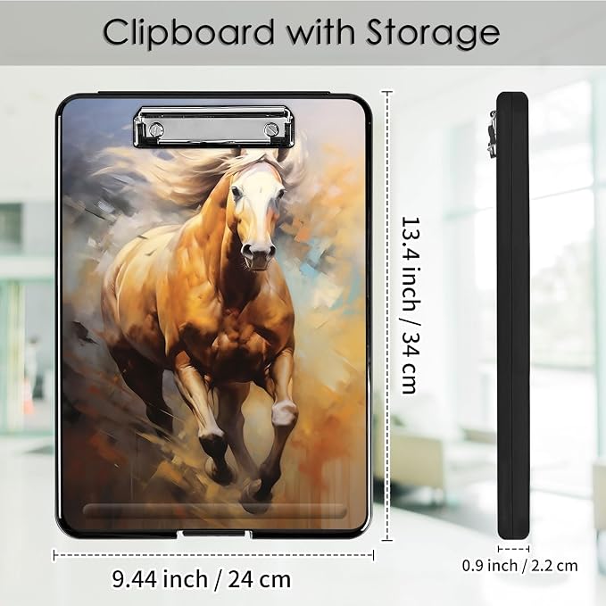 Clipboard with Storage, Office Supplies Nursing Clipboards Folder with Pen - Image 2