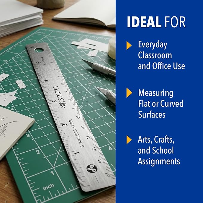Westcott 10414 Stainless Steel Metal Ruler - Image 4