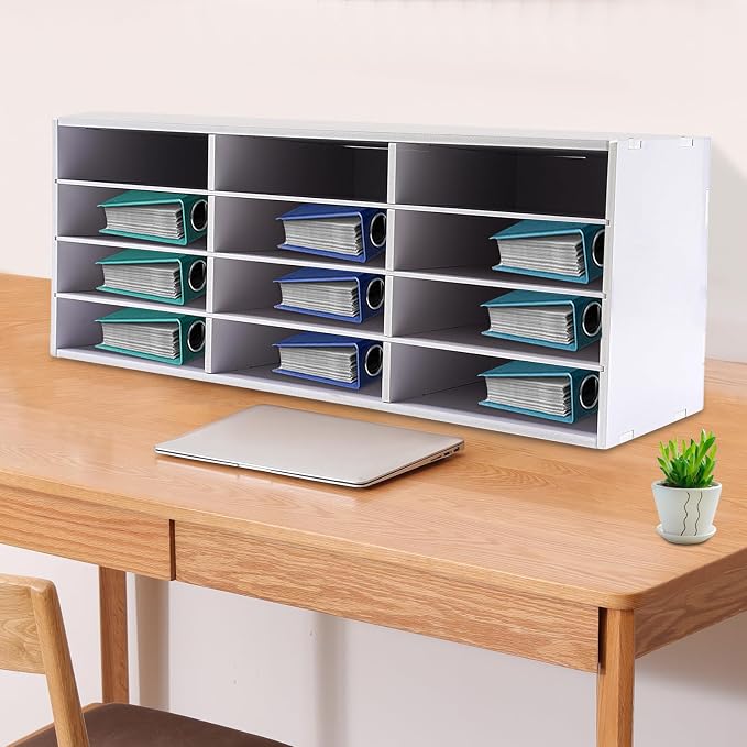 Mailbox for Classroom 12 Slots, Mail Sorter Countertop Paper Organizer Storage - Image 4