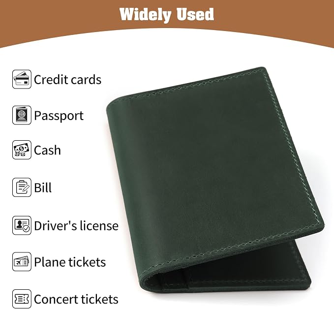 Jack&Chris Leather Passport Holder, Handmade Passport cover, Travel Wallet - Image 5