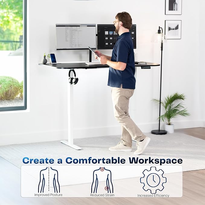 VIVO Electric 63 x 32 in Standing Desk, Memory Height Adjustment, 1B Series - Image 4