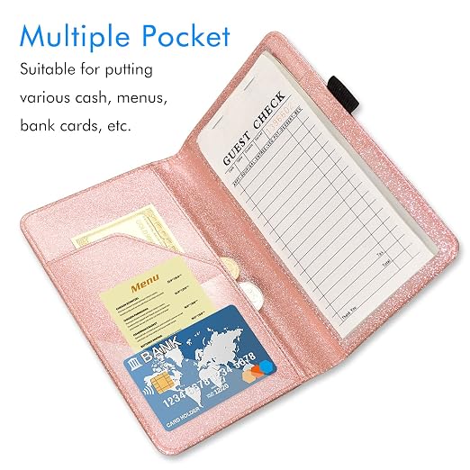 ACdream Server Books for Waitress, Guest Book Note Pad, Cute Pocket Leather - Image 2