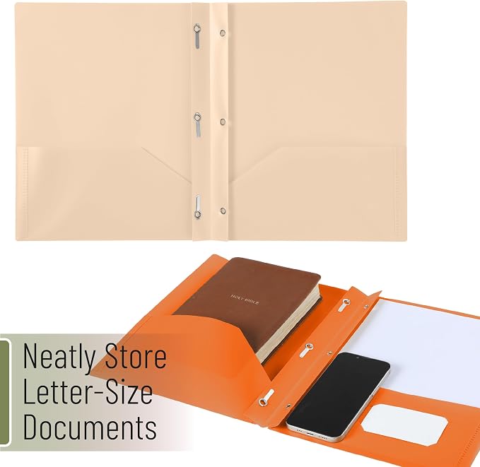 Mr. Pen- Plastic Folders with Pockets and Prongs, 15 Pack, Letter Size | - Image 5