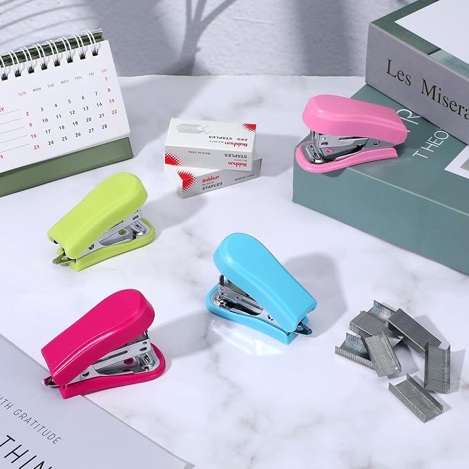 12 Pcs Mini Stapler with 12 Boxes Staple, Includes Built in Staple Remover - Image 6