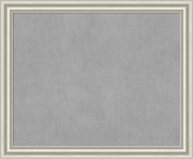 Amanti Art Silver Framed Magnetic Board 38x46 X-Large Vision Board by AmantiArt